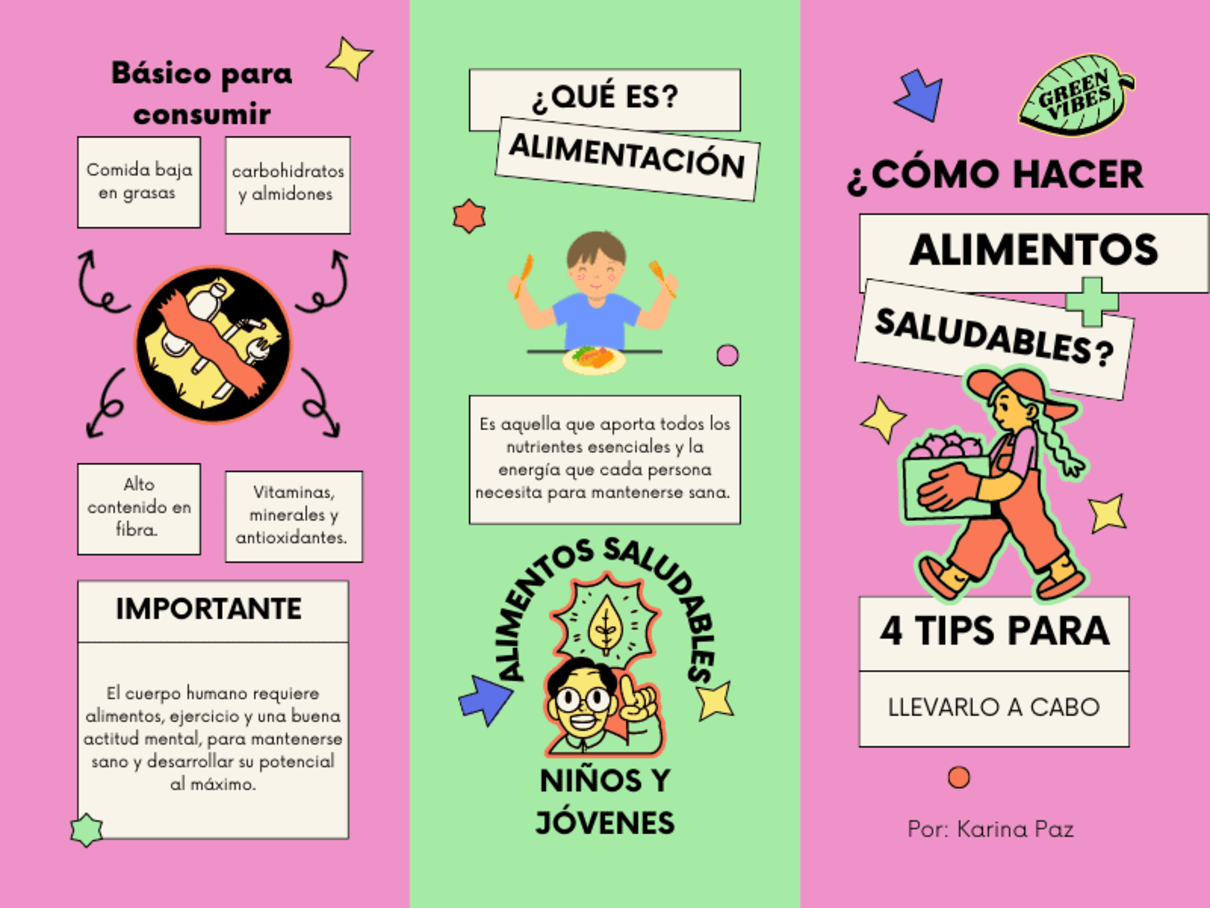 Alimentos Saludables para niños y jovenes